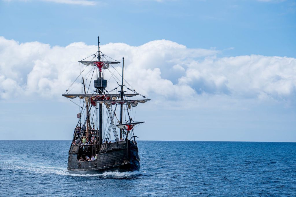 pexels photo 27701013 A majestic sailing ship cruises the open sea near Funchal, Madeira.
